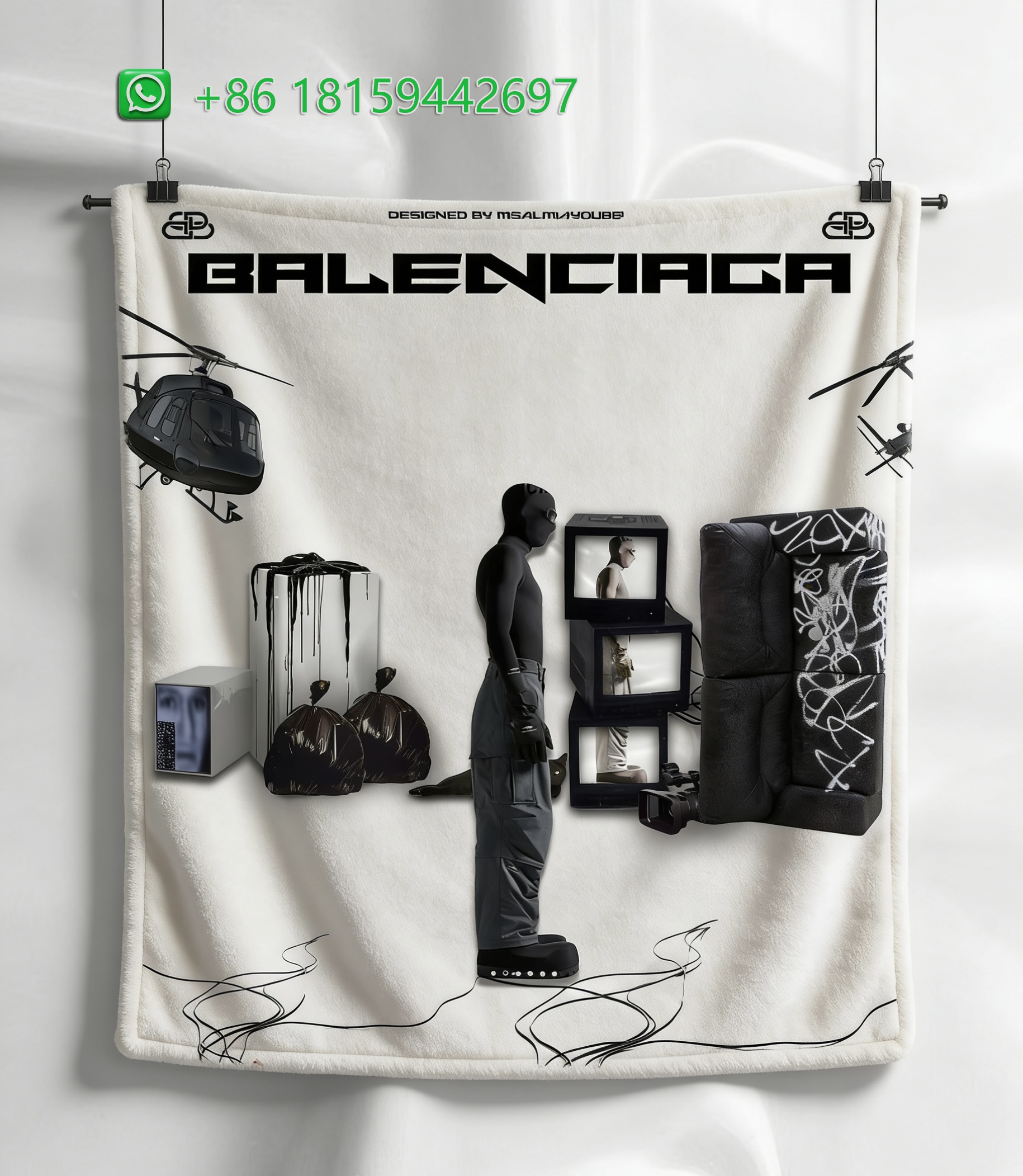Balenciaga Throw Blankets